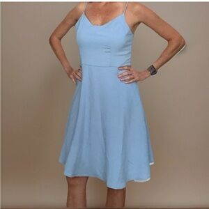 Everly Women's Light Blue Fit & Flare Strappy Dress Size Large